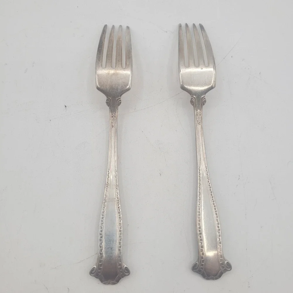 2 AS Co‎ World Brand Dinner Forks Replacement Stainless Dinner Fork Wreath Bow
